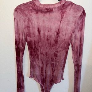 purple tie dye bodysuit